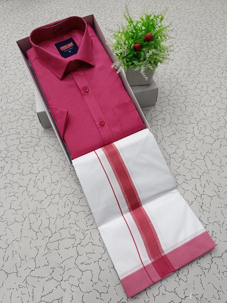 Men's Dhoti and Shirt Combo