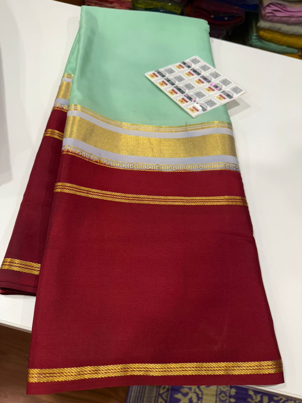 KSIC 3D Pattern Pure Mysore Silk Sarees