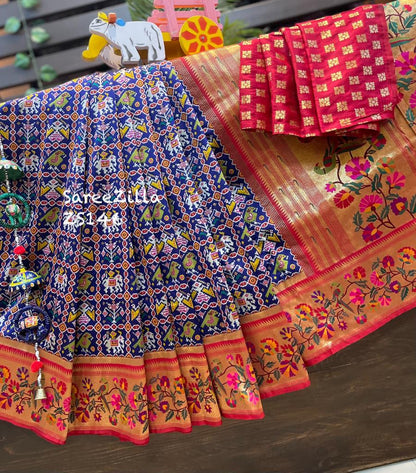 Banarasi Kathan Ikkat Style saree