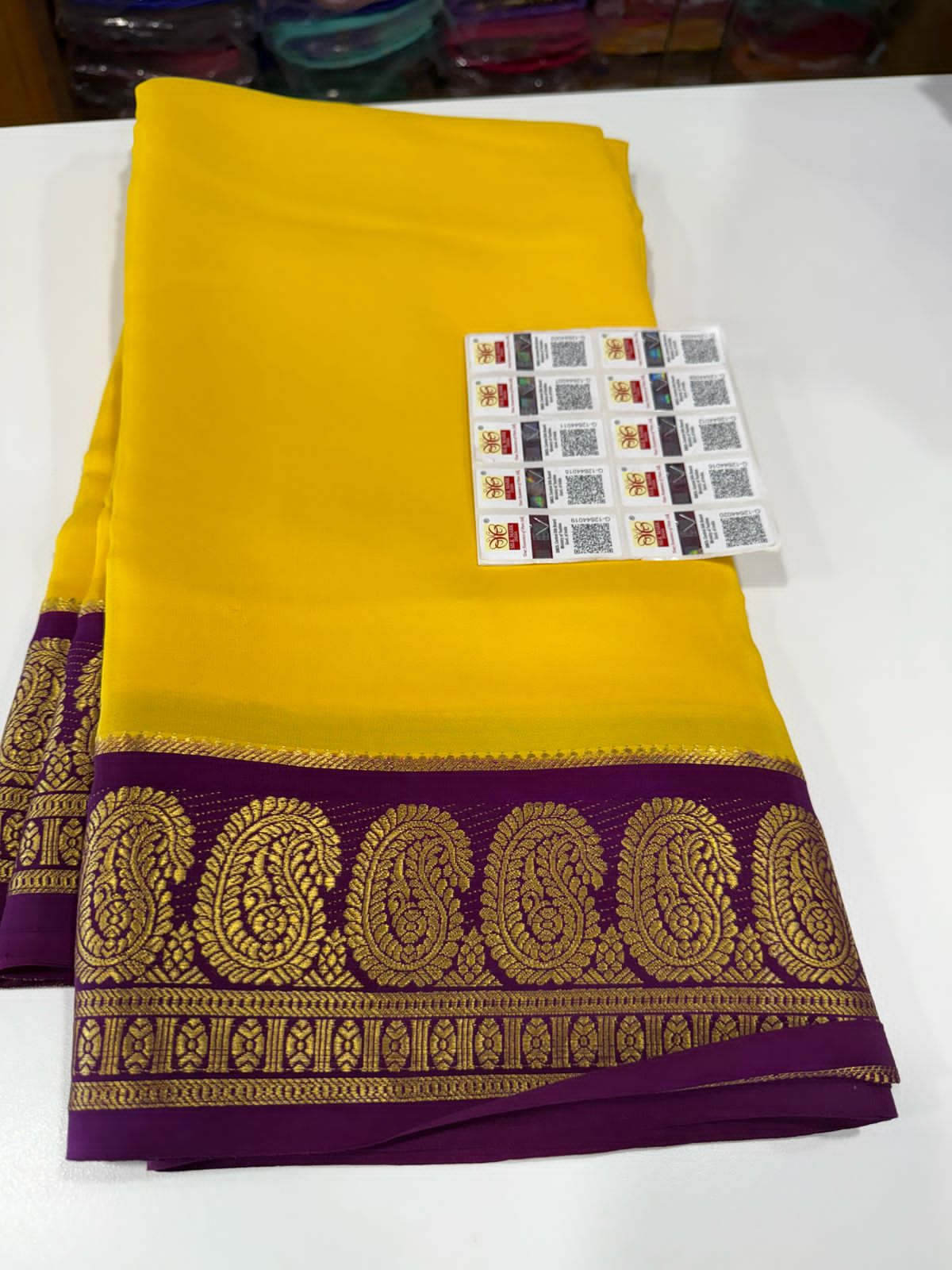 Mango Border Mysore Silk Sarees