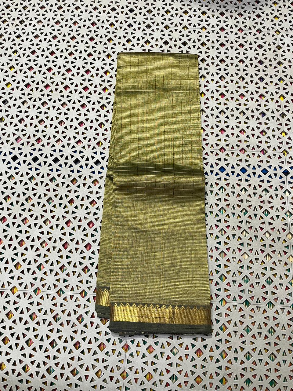 Mangalagiri  Pattu Checked Sarees