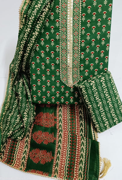 Cotton Bagru Print Dress materials