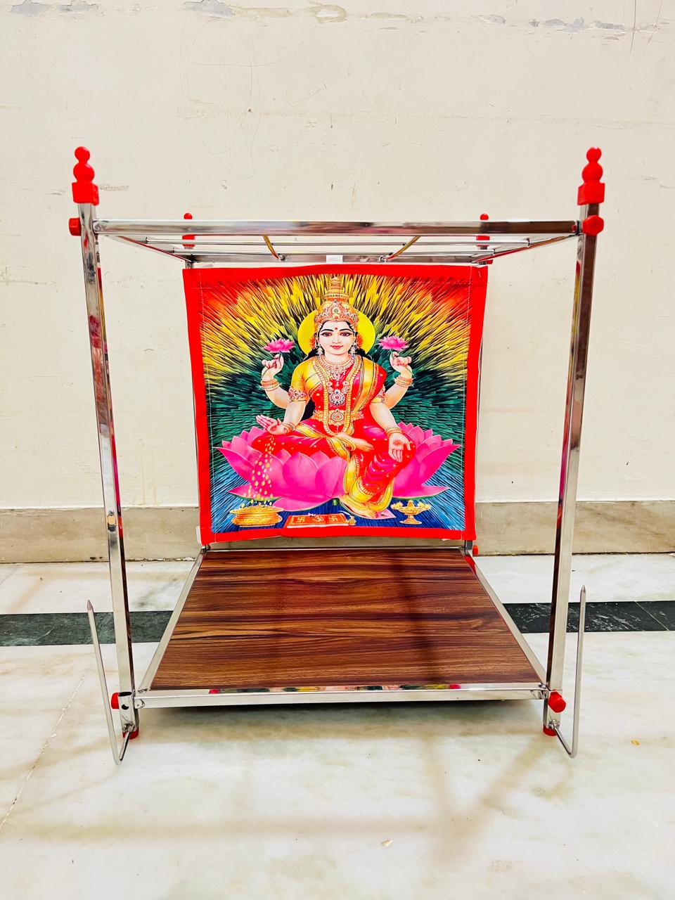 Foldable Pooja Mandapam Stainless Steel