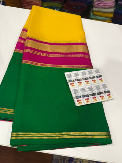 KSIC 3D Pattern Pure Mysore Silk Sarees