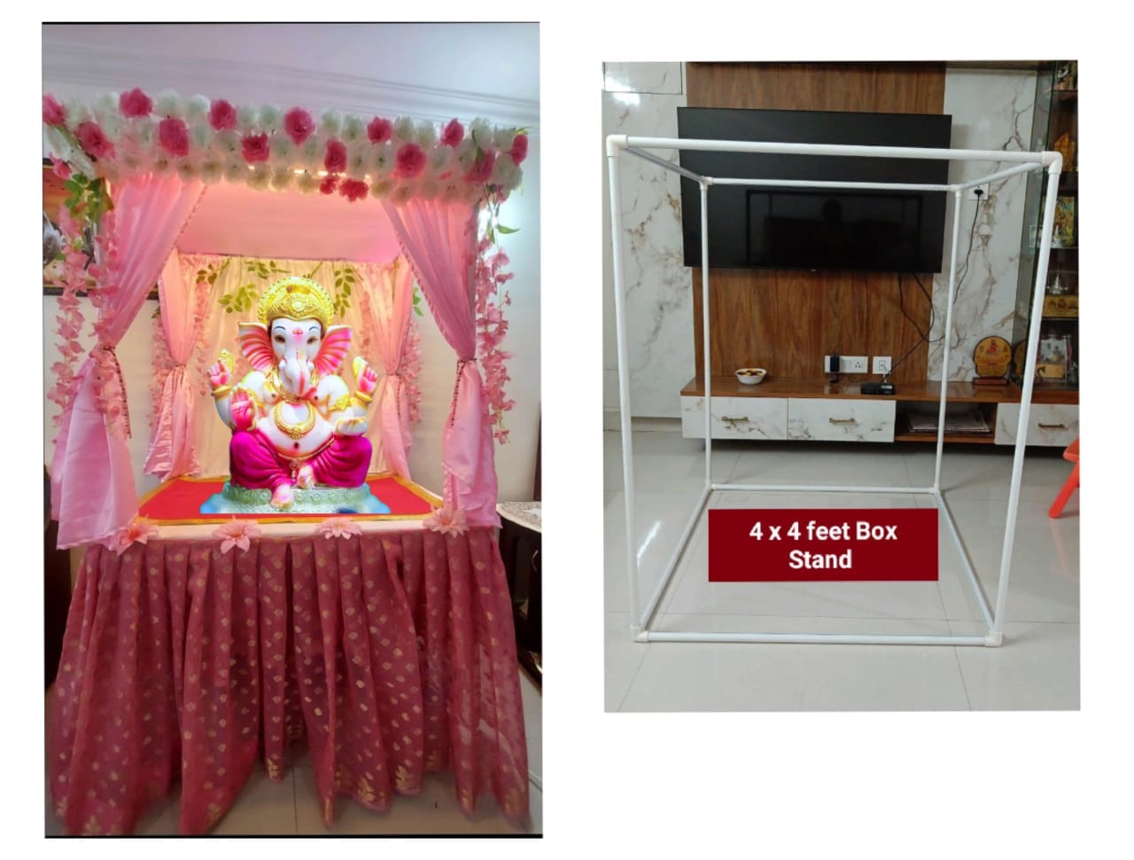 Ganpati Backdrop Box stand