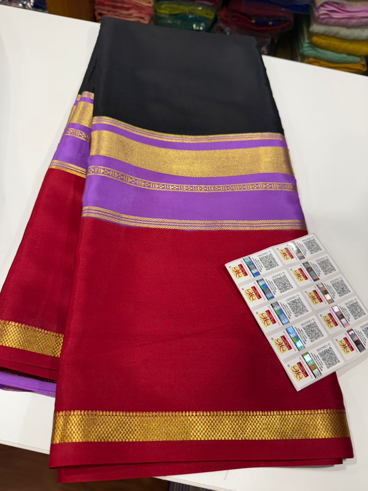 KSIC 3D Pattern Pure Mysore Silk Sarees