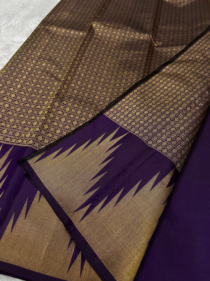 Temple Border Kanchi silk sarees