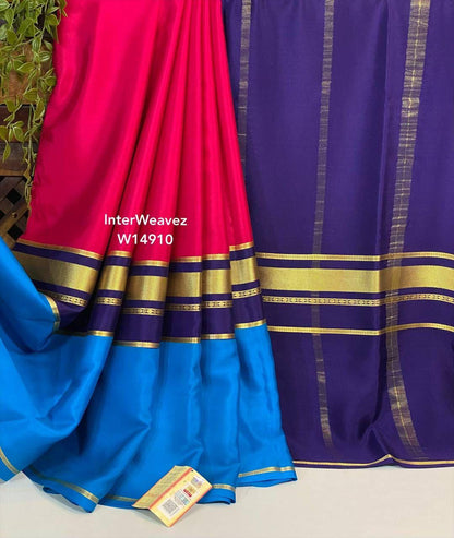 KSIC 3D Pattern Pure Mysore Silk Sarees