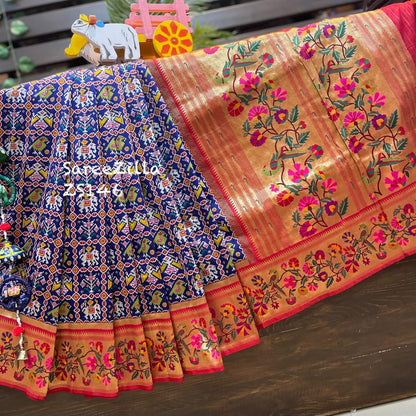 Banarasi Kathan Ikkat Style saree