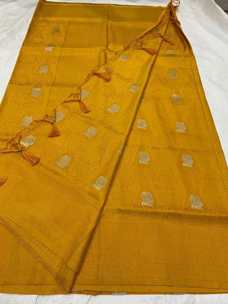 Brocade Semi silk sarees