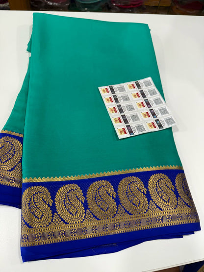 Mango Border Mysore Silk Sarees