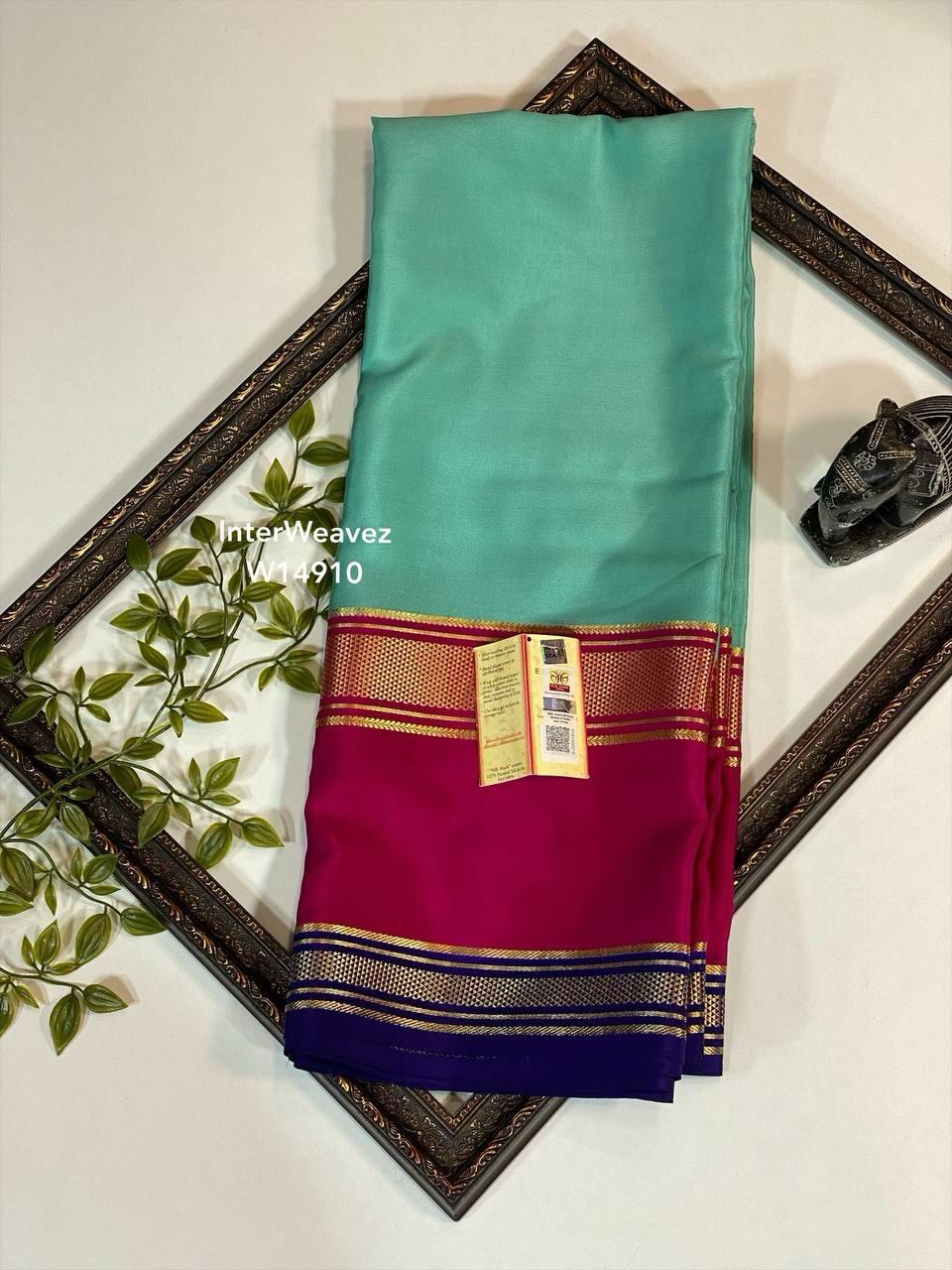 KSIC 3D Pattern Pure Mysore Silk Sarees