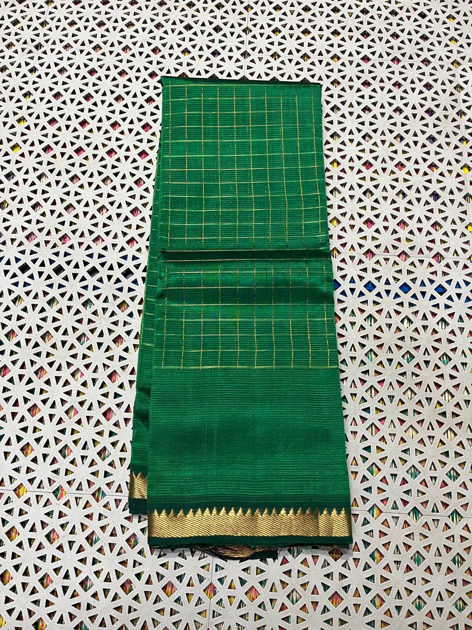 Mangalagiri  Pattu Checked Sarees