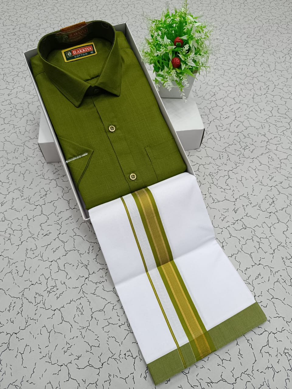 Men's Dhoti and Shirt Combo