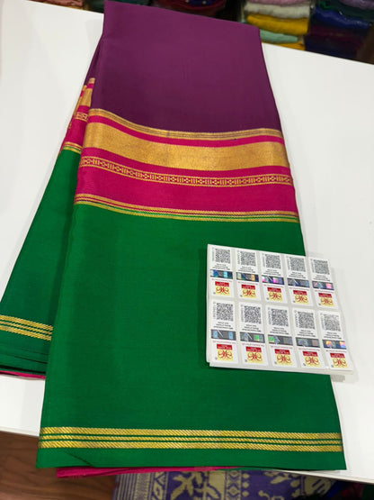 KSIC 3D Pattern Pure Mysore Silk Sarees