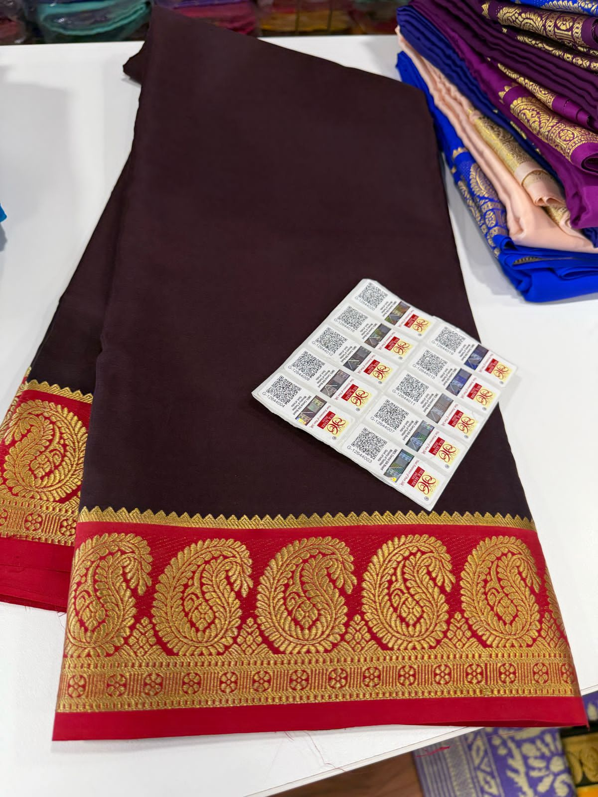 Mango Border Mysore Silk Sarees