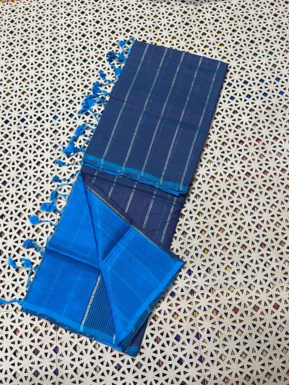 Mangalagiri Pattu Zari Lines Sarees