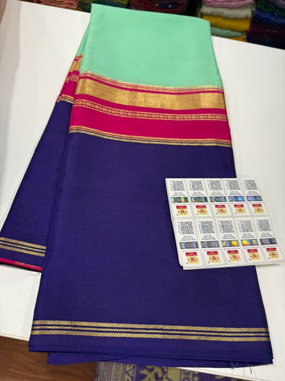 KSIC 3D Pattern Pure Mysore Silk Sarees