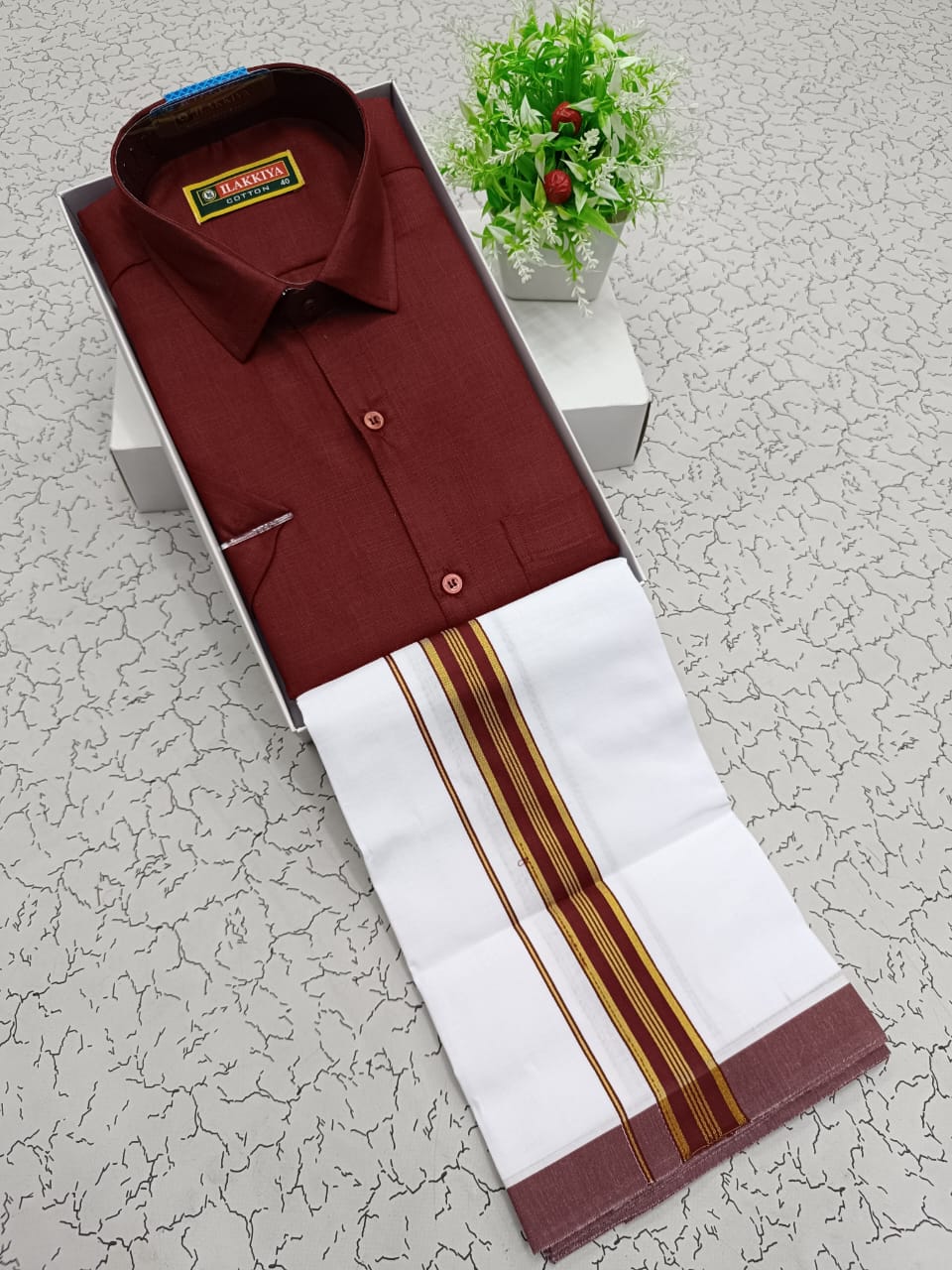 Men's Dhoti and Shirt Combo