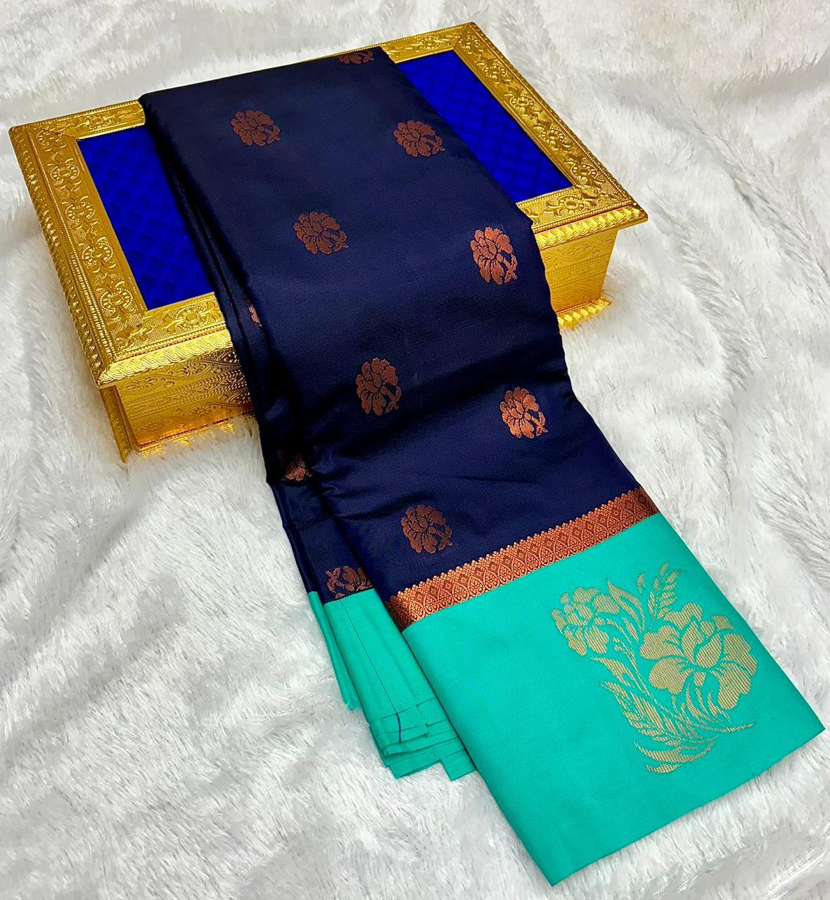 Semi Silk Embossed Sarees