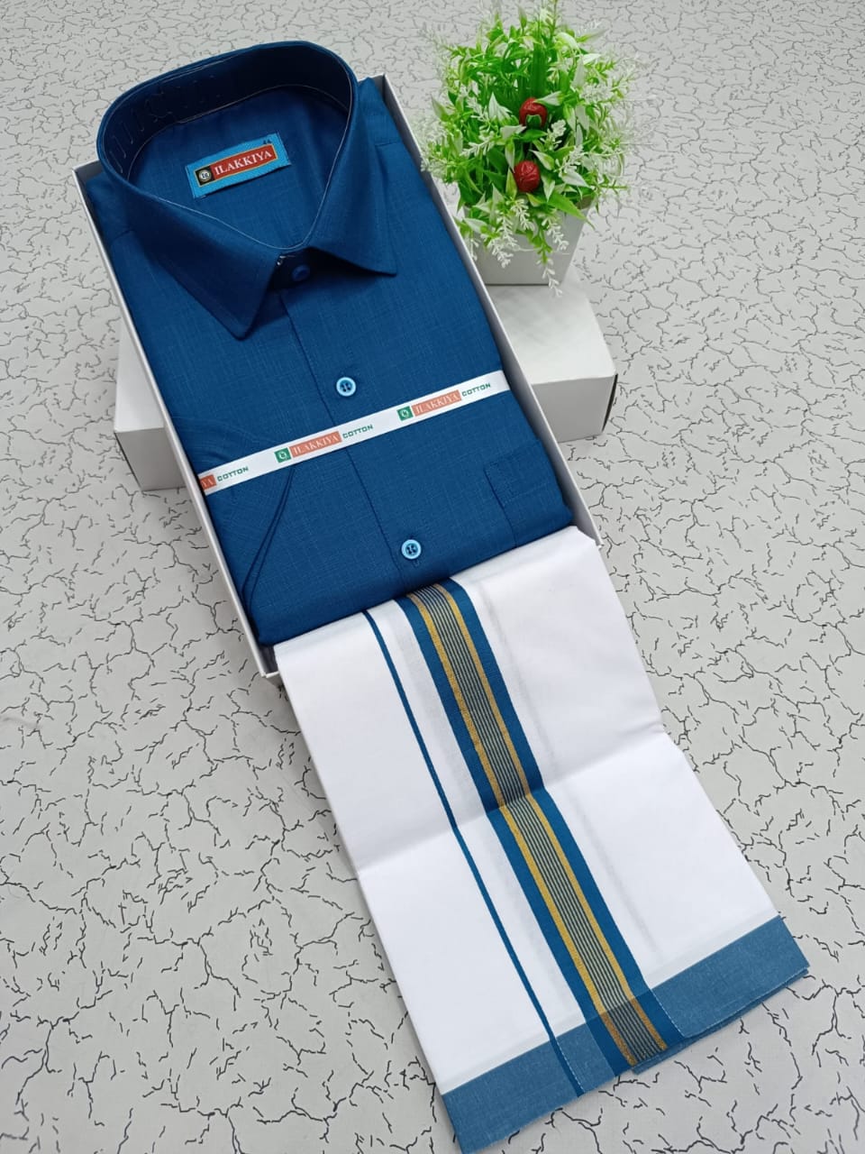 Men's Dhoti and Shirt Combo