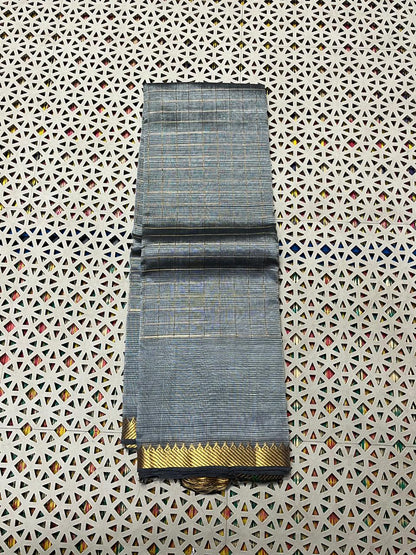 Mangalagiri  Pattu Checked Sarees