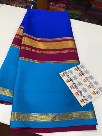 KSIC 3D Pattern Pure Mysore Silk Sarees