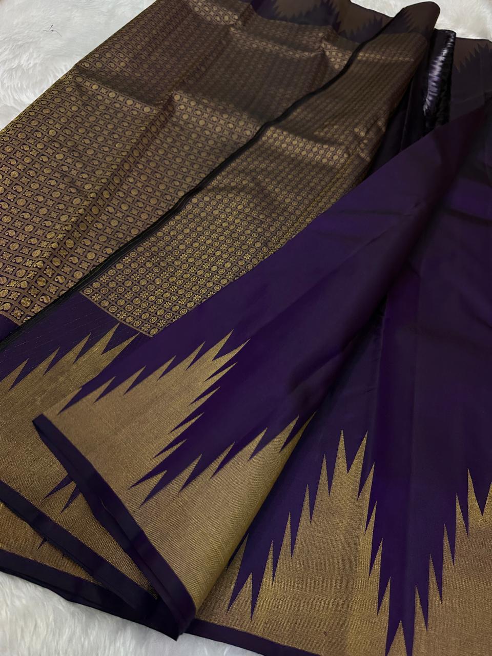 Temple Border Kanchi silk sarees