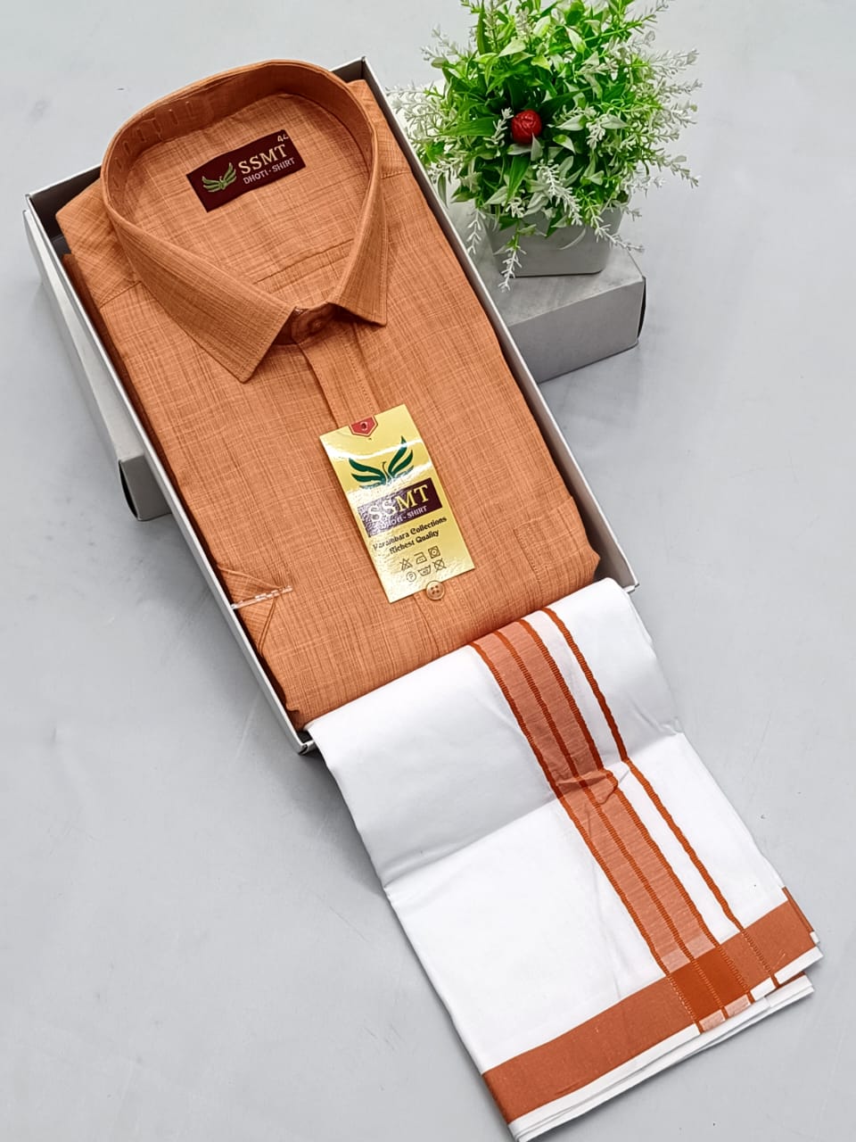 Men's Dhoti and Shirt Combo