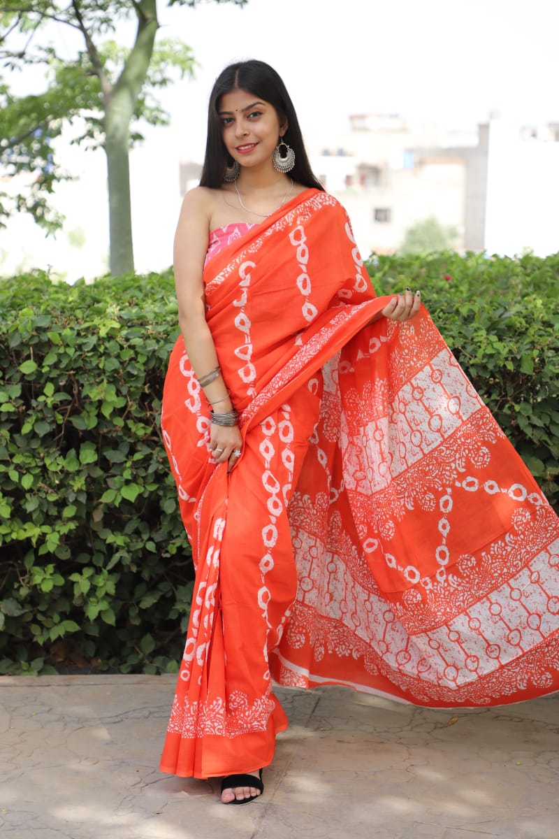 Cotton Mul Mul Sarees with Blouse