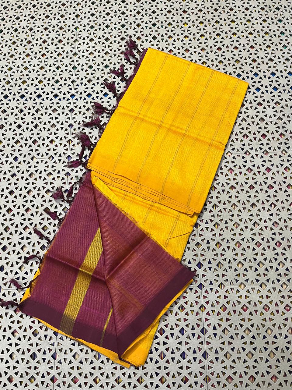 Mangalagiri Pattu Zari Lines Sarees