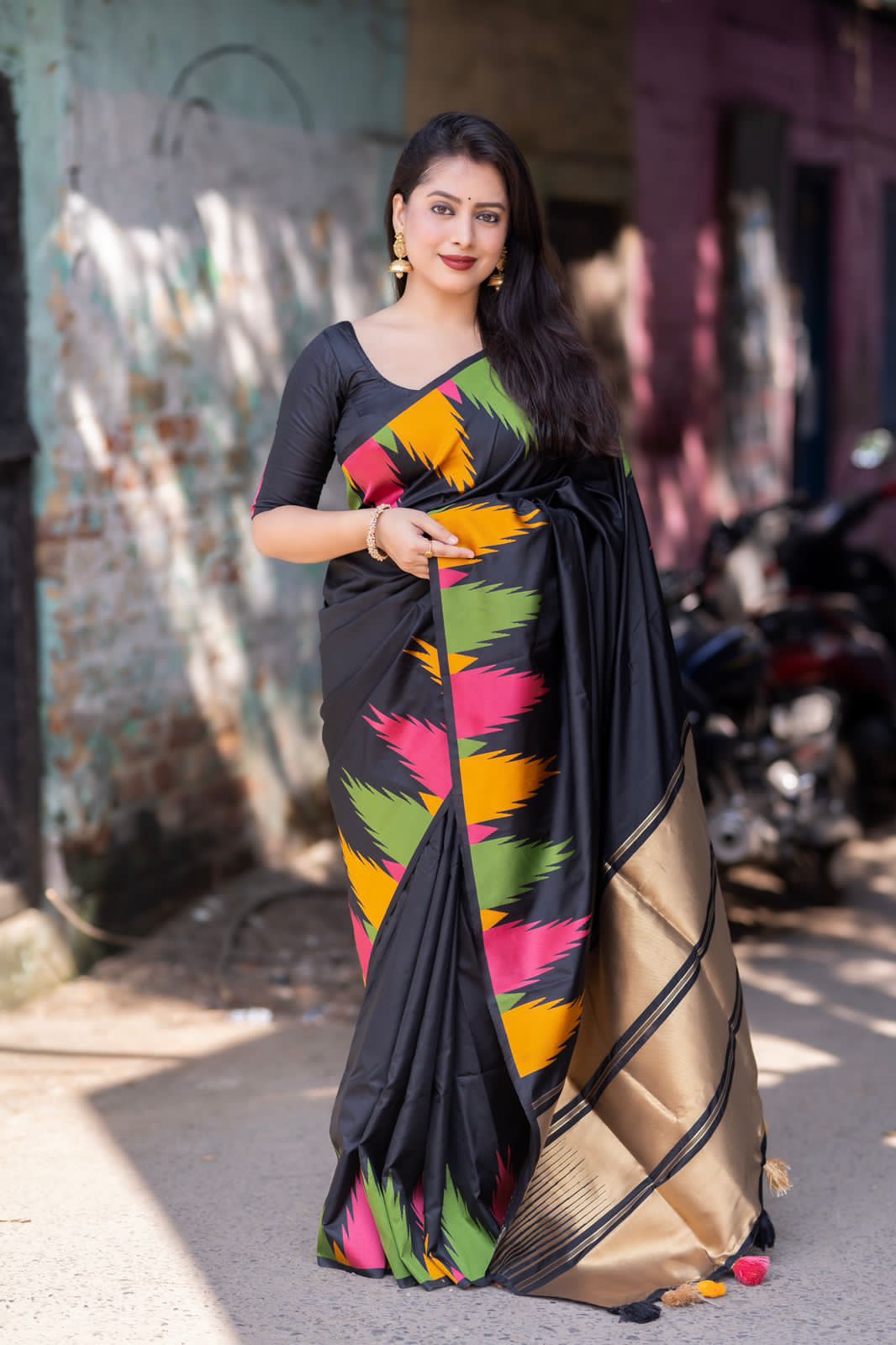 Temple border Soft Silk Sarees