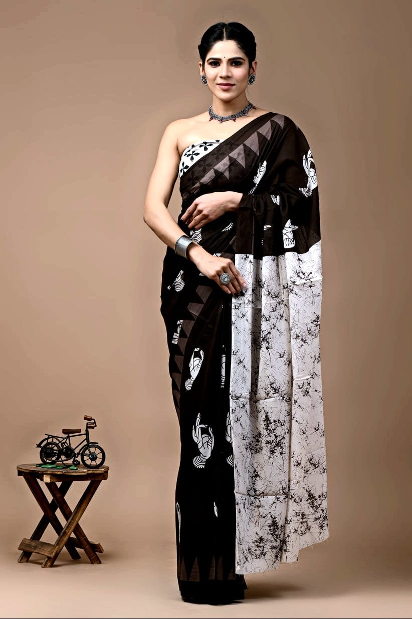 Cotton Mul Mul Sarees with Blouse