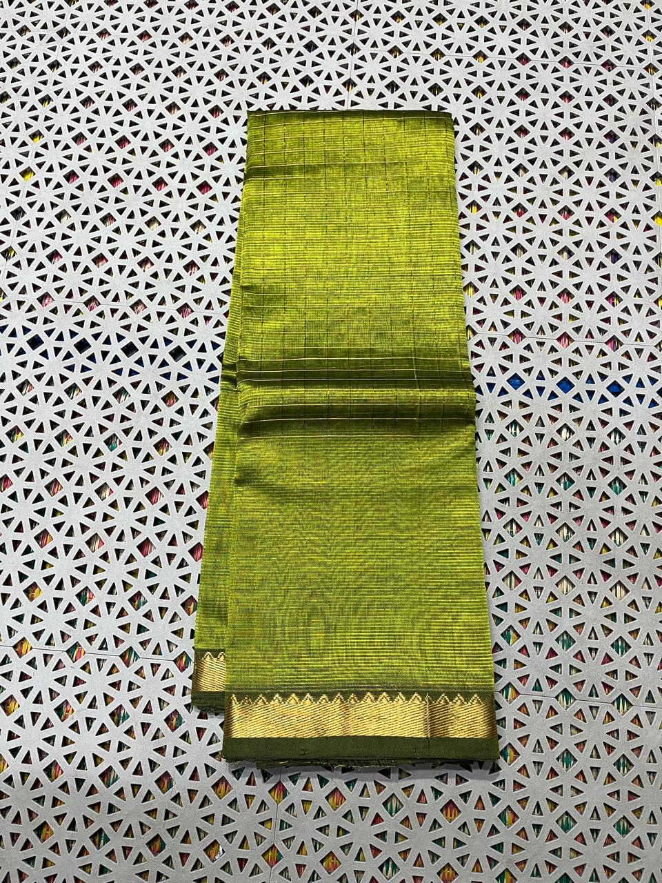 Mangalagiri  Pattu Checked Sarees