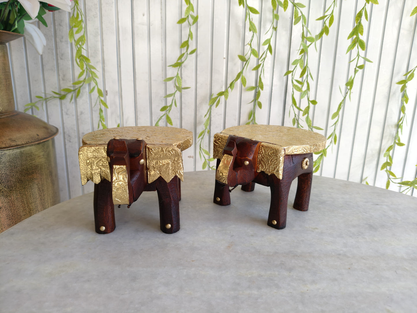 Elephant stools in Pair