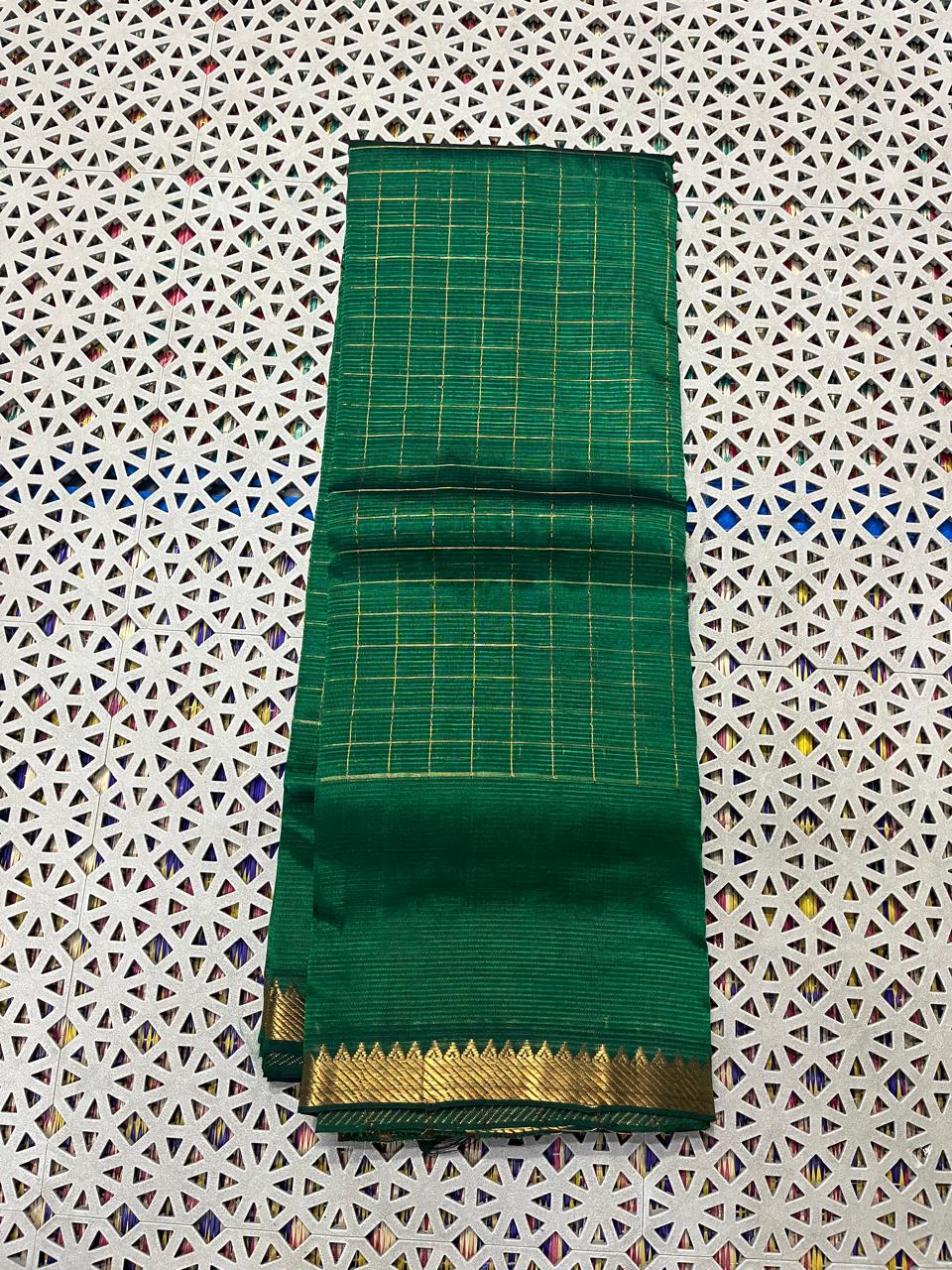 Mangalagiri  Pattu Checked Sarees