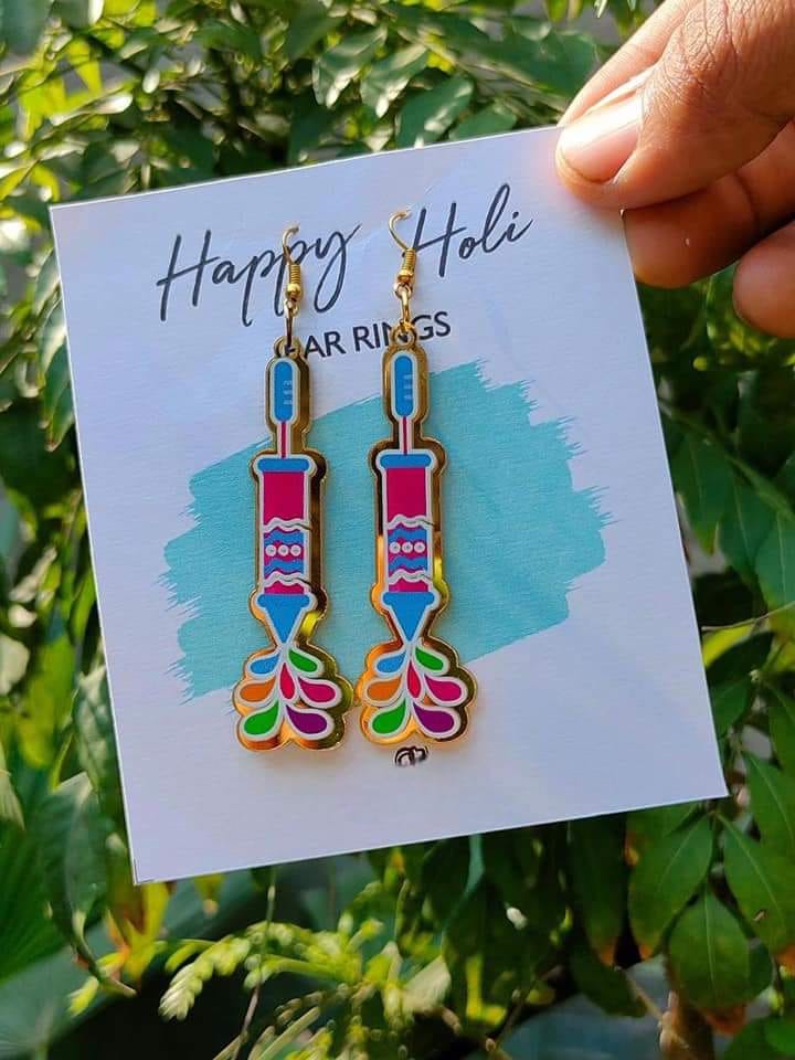 Happy Holi Earrings