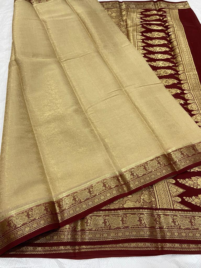 Brocade Pure Mysore Silk Sarees