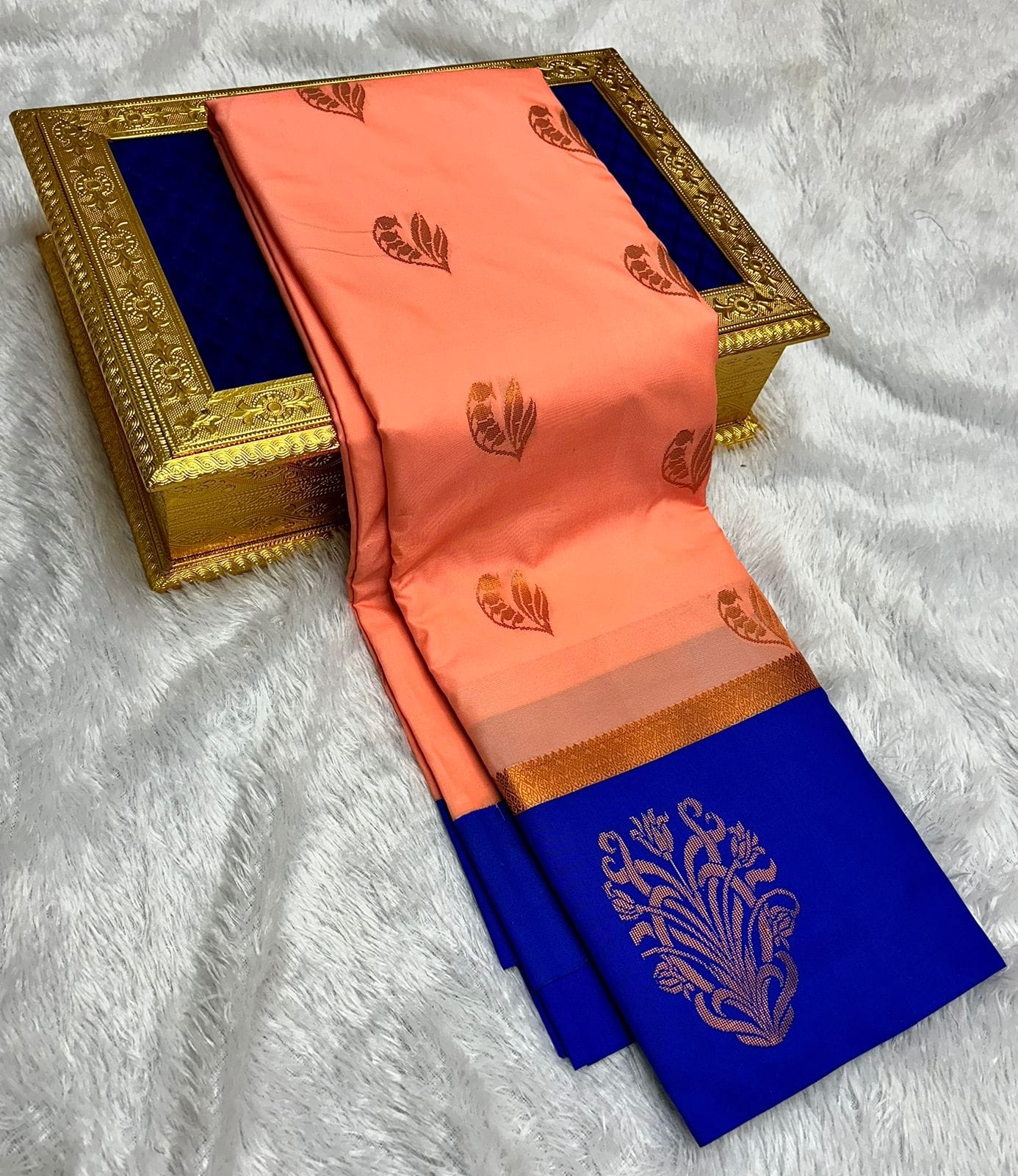 Semi Silk Embossed Sarees