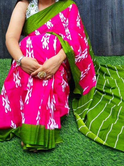 Cotton Mul Mul Sarees with Blouse