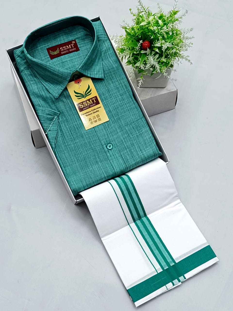 Men's Dhoti and Shirt Combo