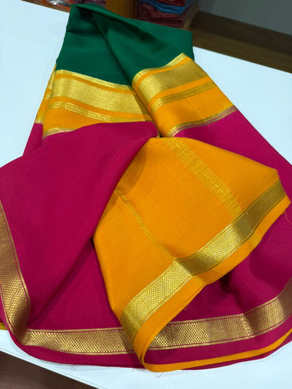 KSIC 3D Pattern Pure Mysore Silk Sarees