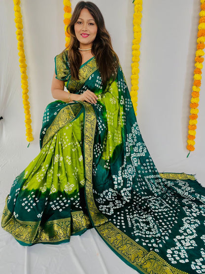 Bandhani Cotton Silk Sarees