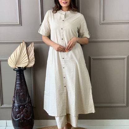 Cotton Slub Kurti Pant