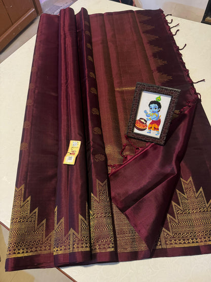 Temple Border Kanchi silk sarees