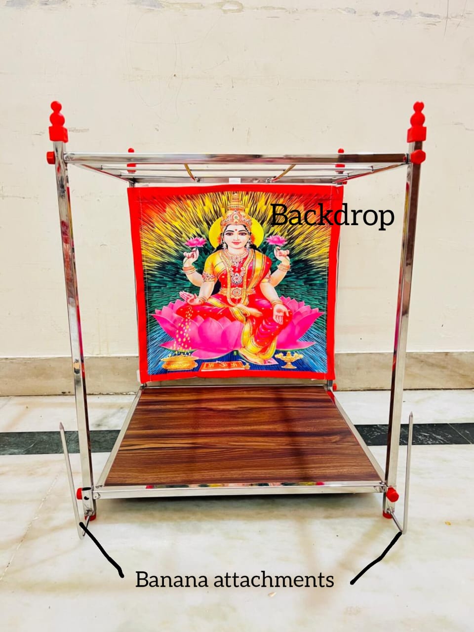 Foldable Pooja Mandapam Stainless Steel