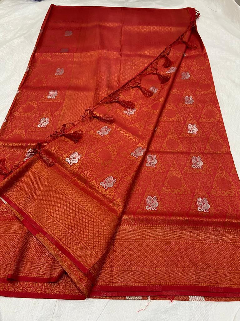 Brocade Semi silk sarees