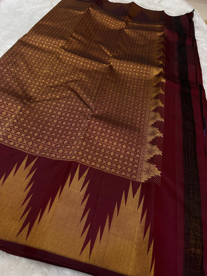 Temple Border Kanchi silk sarees